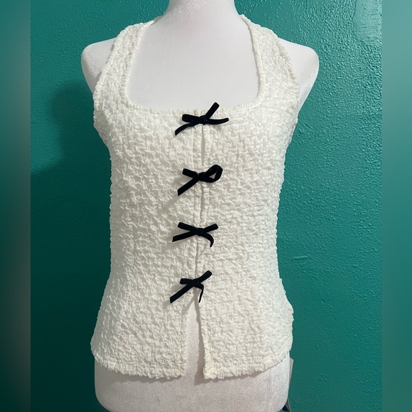 Cider White Textured Camisole Top zise L - Picture 3 of 6